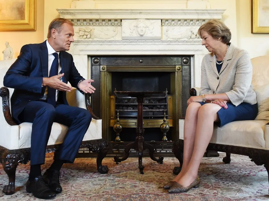 Theresa May; Donald Tusk