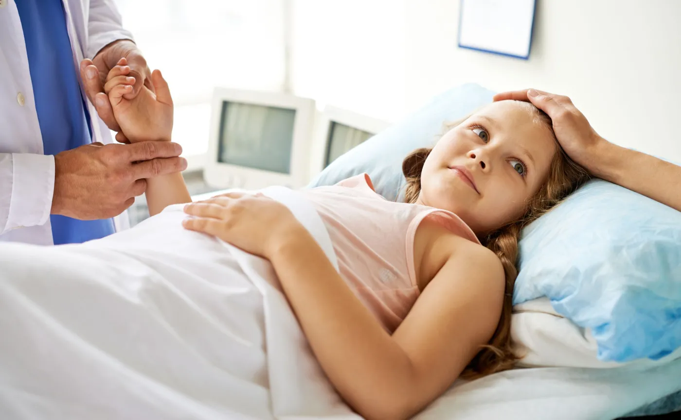 Dziewczynka w szpitalu