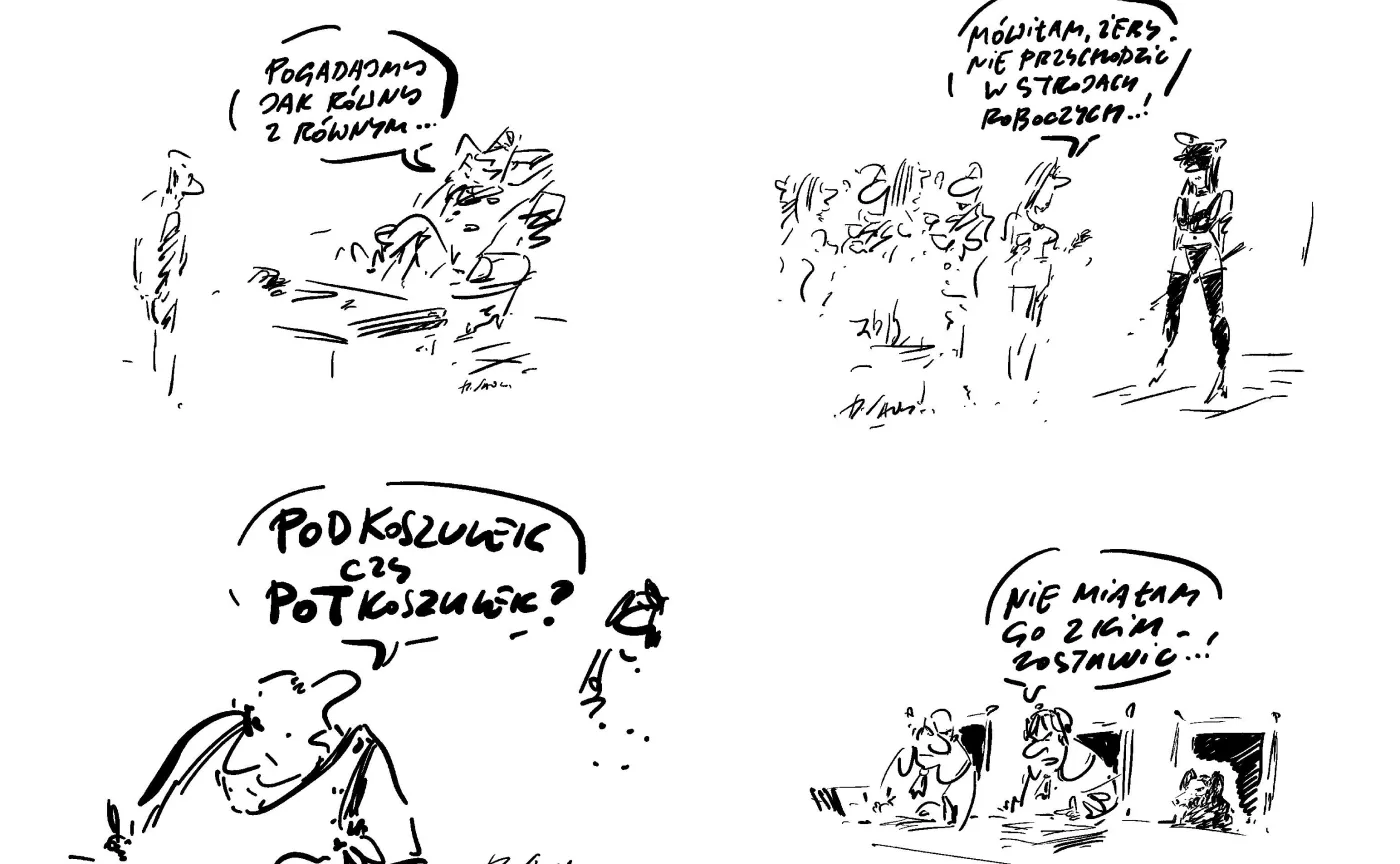 rysunki Henryka Sawki