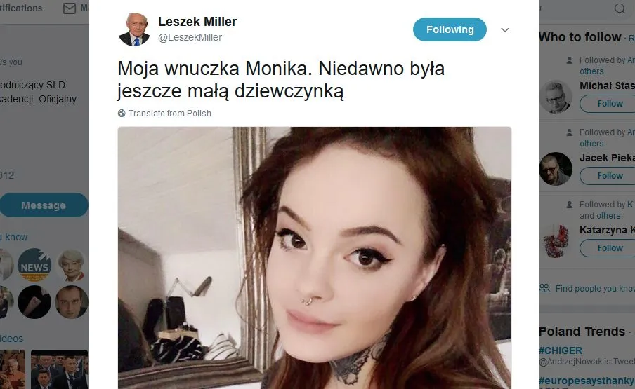 Wnuczka Leszka Millera