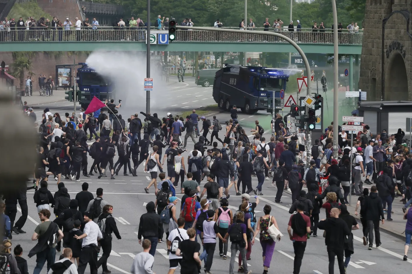 zamieszki w Hamburgu