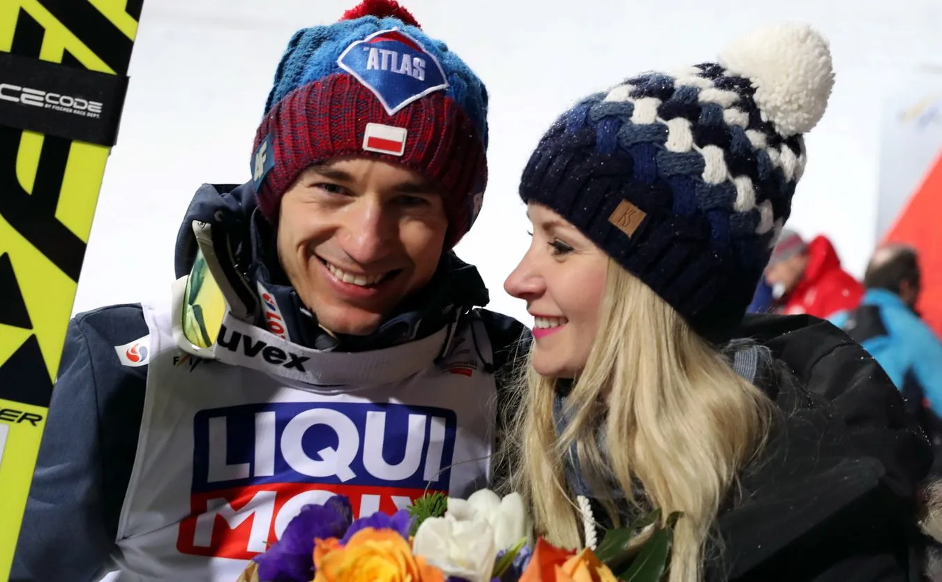 Kamil Stoch z małżonką