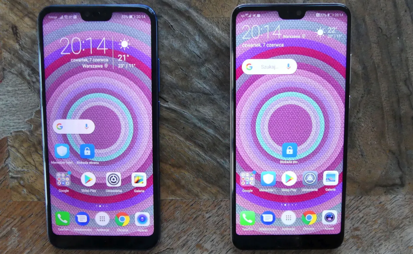 Honor 10 i Huawei P20