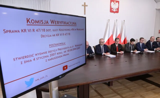 Komisja weryfikacyjna przydzieliła kolejne odszkodowania. Decyzja o zwrocie Koszykowej 49a wydana z naruszeniem prawa