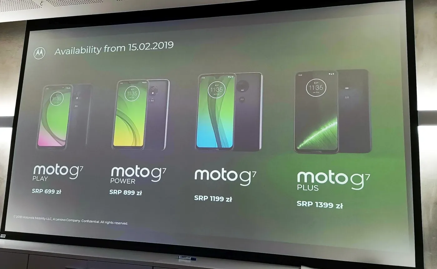 Rodzina Moto G7 - ceny