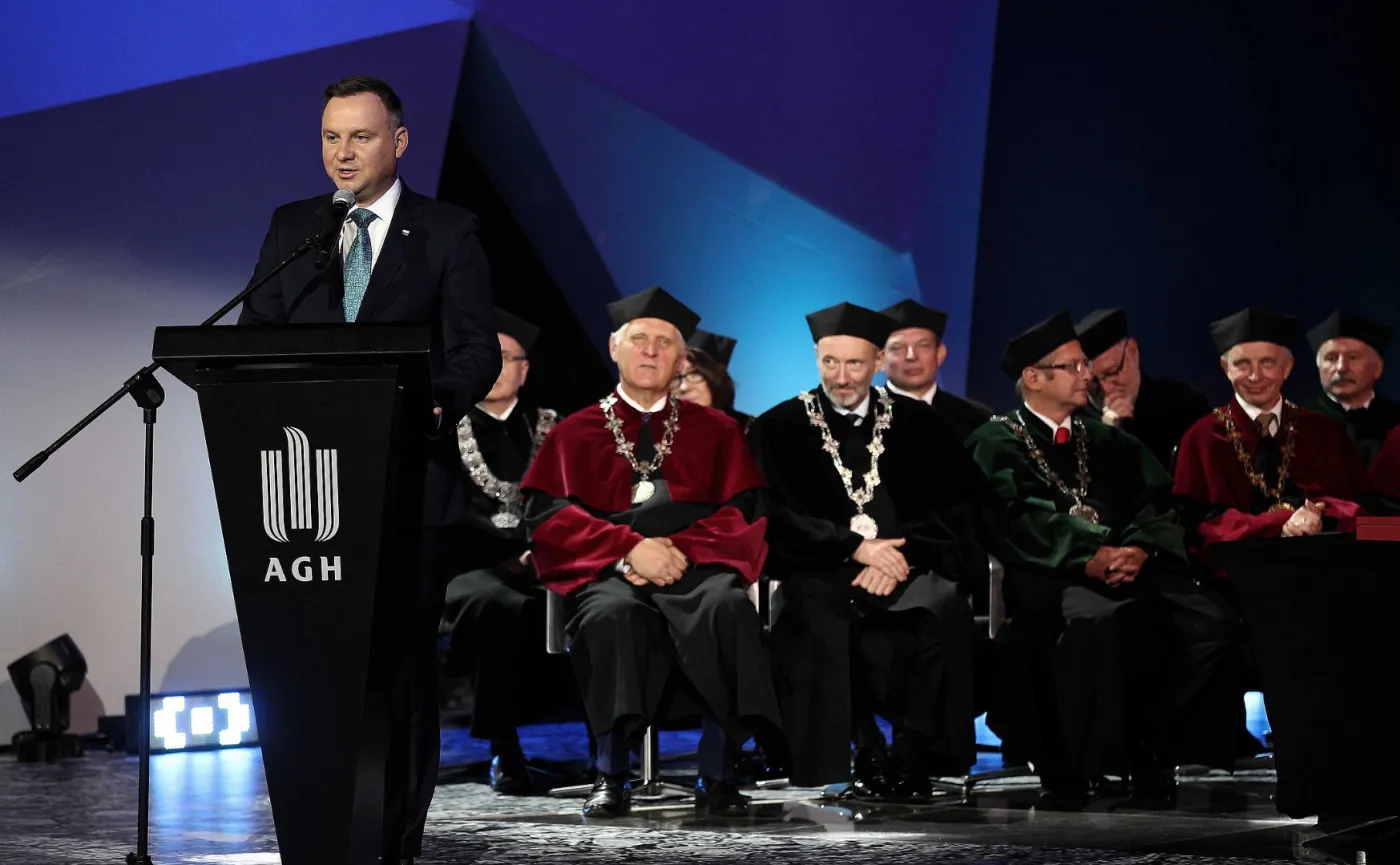Kontrowersyjny żart prezydenta Dudy na rocznicy powstania AGH