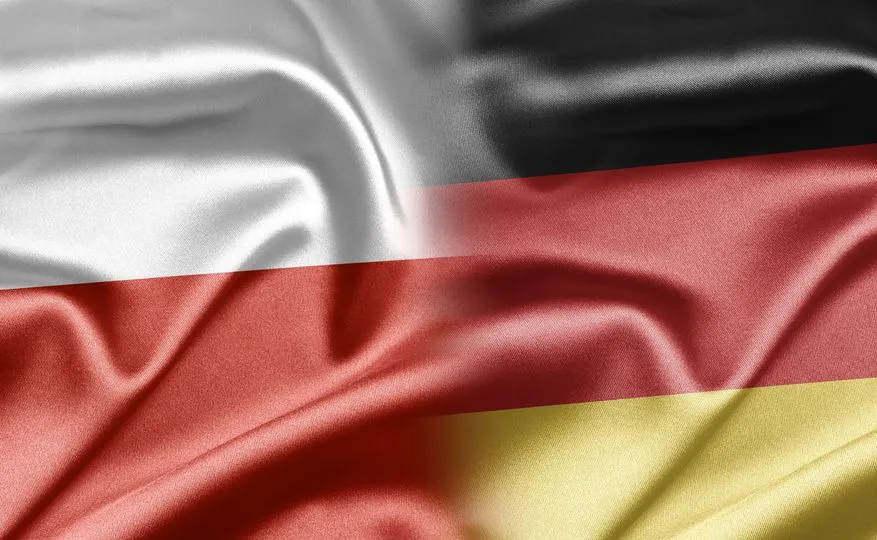 Flagi Polski i Niemiec