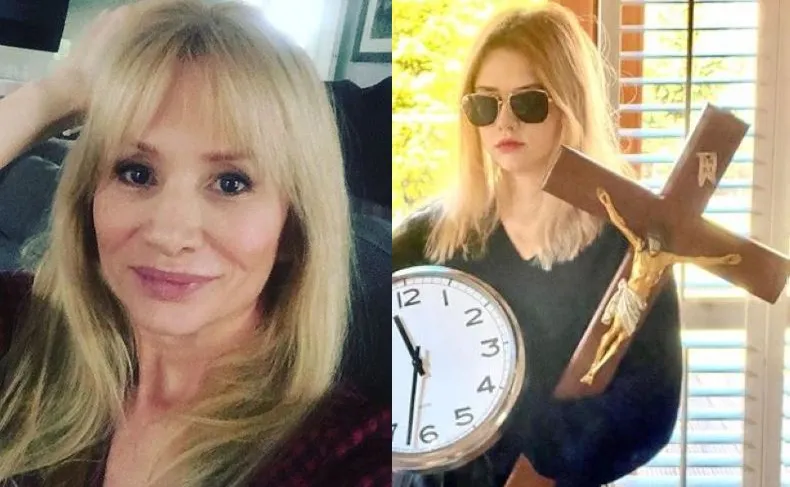 Córka Ewy Gawryluk pozuje z krzyżem. Zdjęcie wywołało burzę w sieci