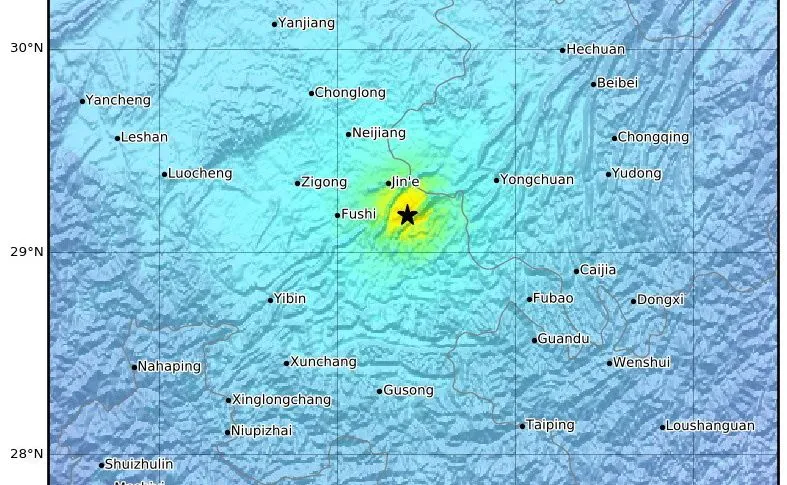 5.4-magntiude earthquake hits Sichuan, China