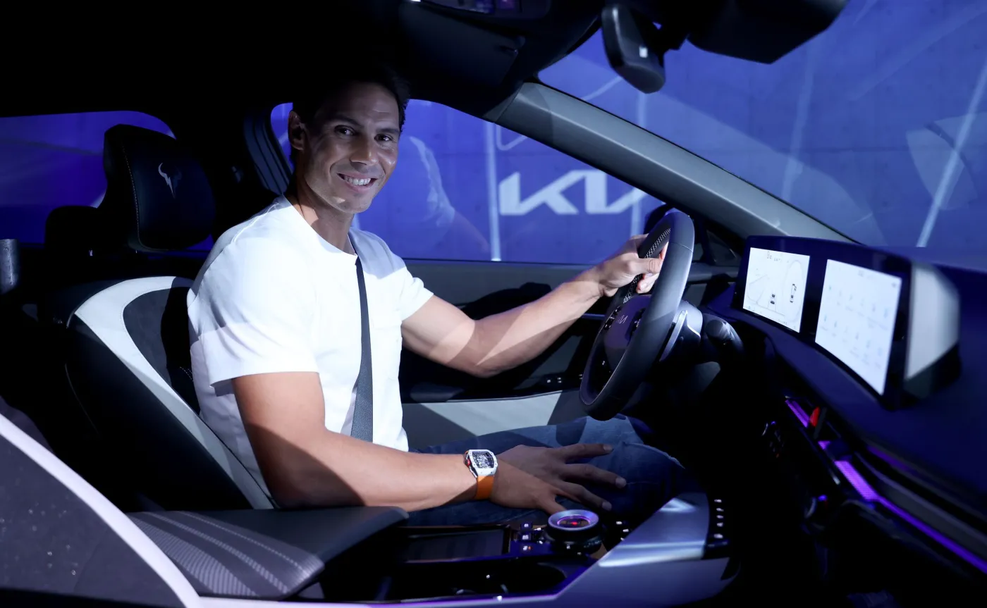 Kia EV6 i Rafael Nadal