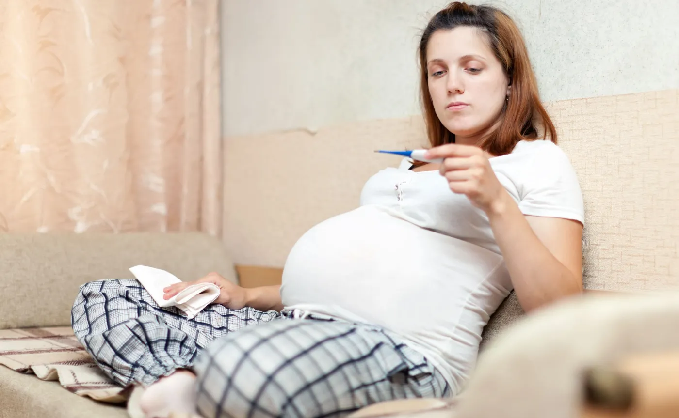 Chora kobieta w ciąży