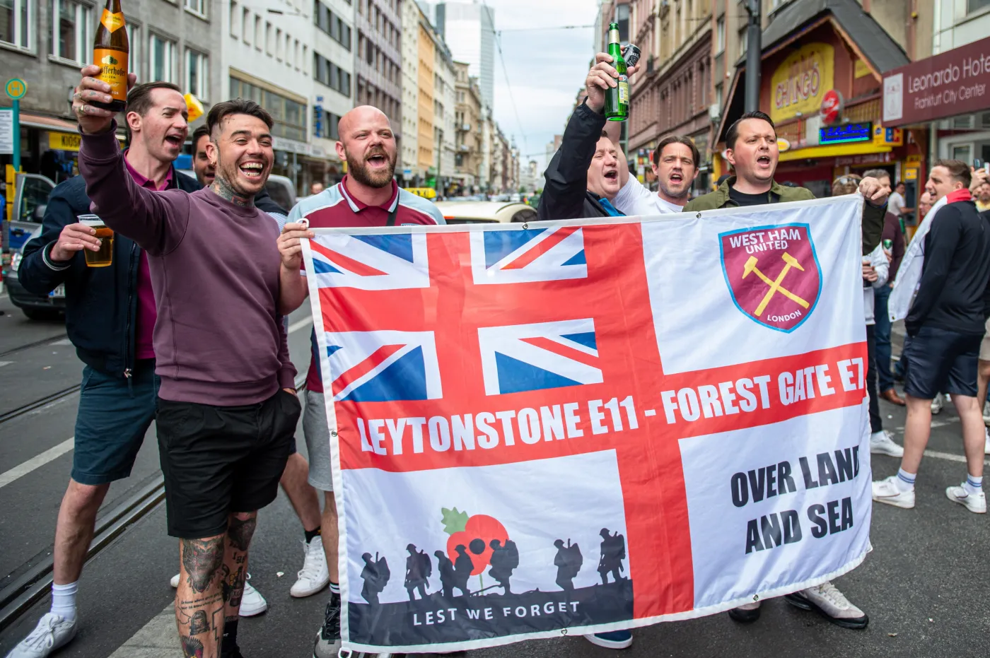 Zamieszki we Frankfurcie. Ranni kibice West Ham trafili do szpitala