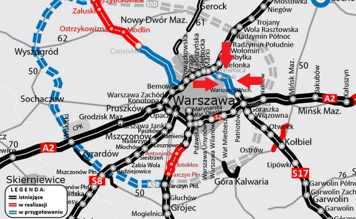 Warszawski ring prawie domknięty. Ma 68 km, ale budowa ostatnich 14 km potrwa wieczność