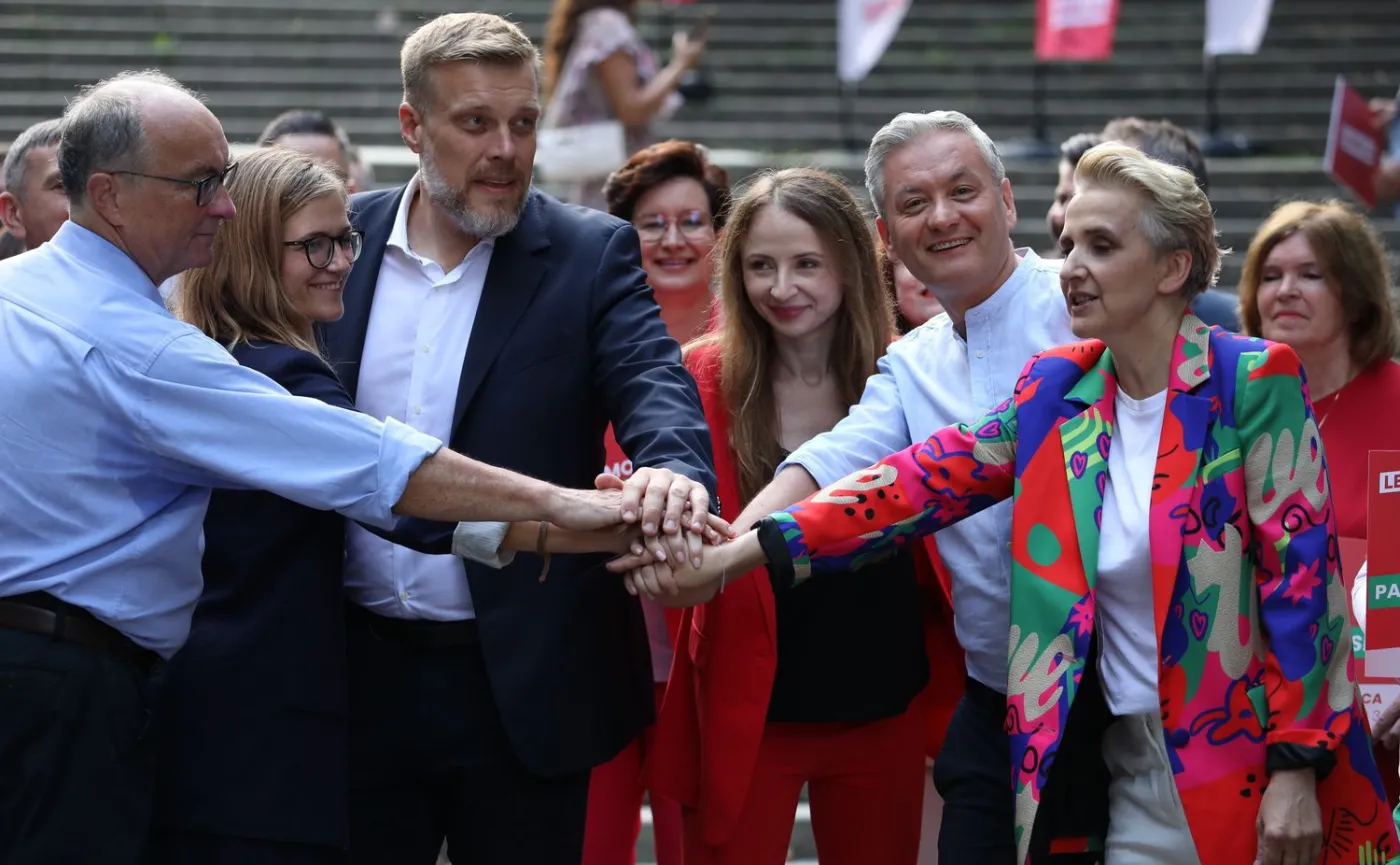 Konferencja prasowa Lewicy w Warszawie