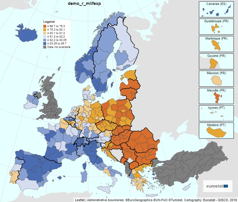 Długość życia w Europie
