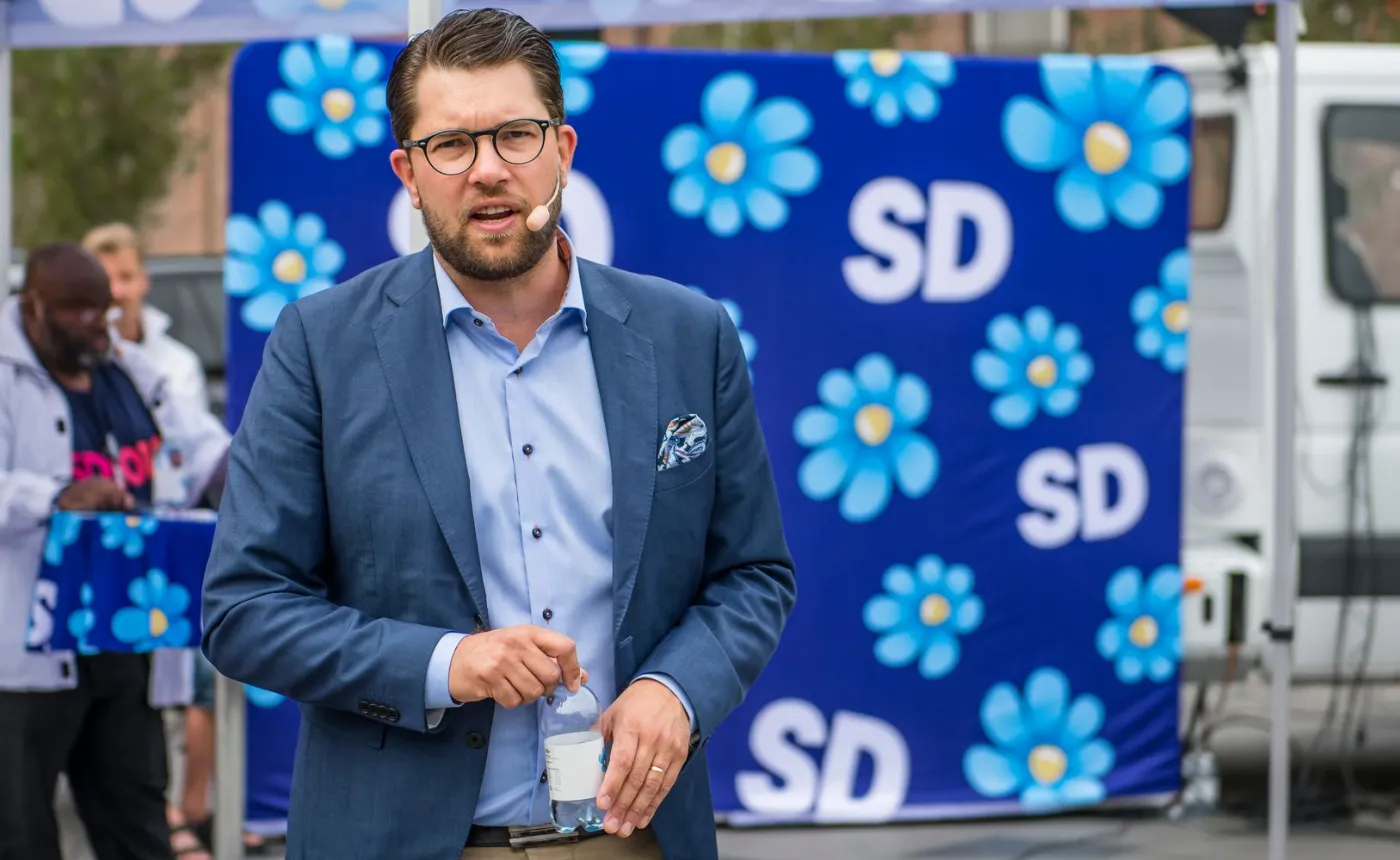 Lider prawicowych Szwedzkich Demokratów (SD) Jimmie Akesson 