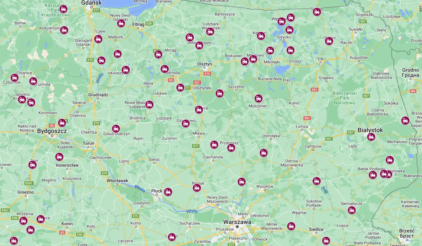 Protest rolników 24 stycznia 2024 roku - zablokowane drogi