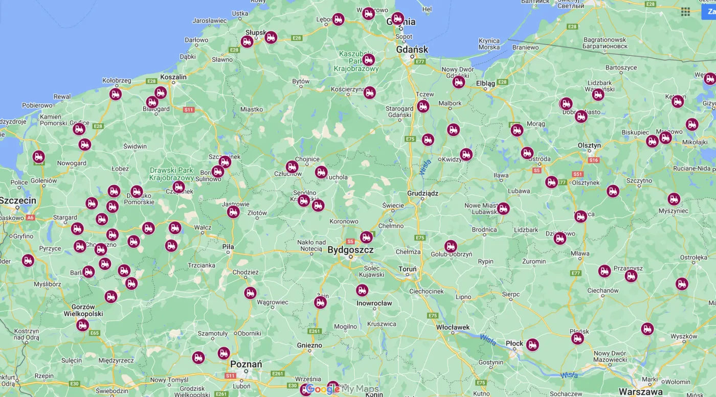 Protest rolników 24 stycznia 2024 roku - zablokowane drogi
