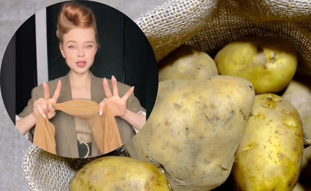 Influencerka zrobiła sukienkę z worka po ziemniakach. Nagranie jest viralem [WIDEO]