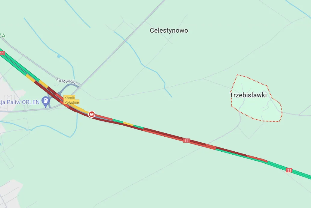 Do wypadku doszło na wysokości miejscowości Trzebisławki