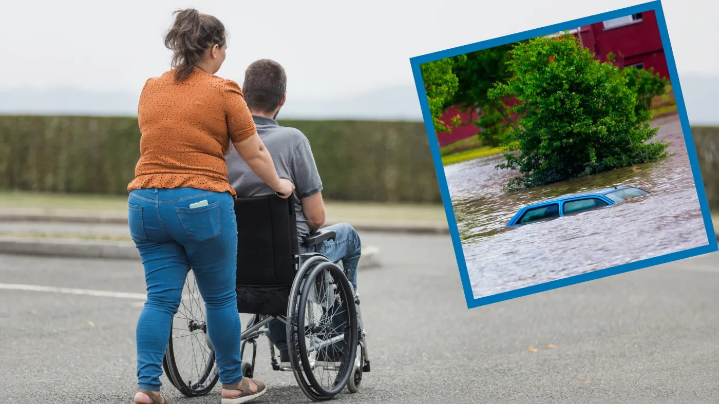 Niepełnosprawny; powódź