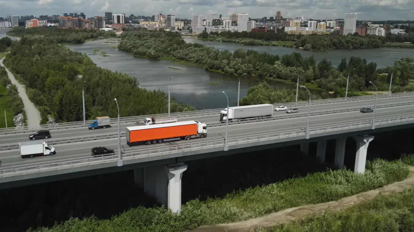 Long,Distance,Truck,Freight.,Big,Lorry,Cargo,Transportation,Drone,View