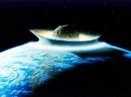 PHOTO EAST NEWSSIPA PRESSArtists concept of a catastrophic asteroid impact with the Earth. Life near the impact would be instantly wiped out from the effects of high temperatures and pressures. Injection of huge masses of dust and gases into the atmosphere would effectively block out sunlight for long periods of time to the point that most life could not be sustained Nuclear Winter.  Local Caption  00455833