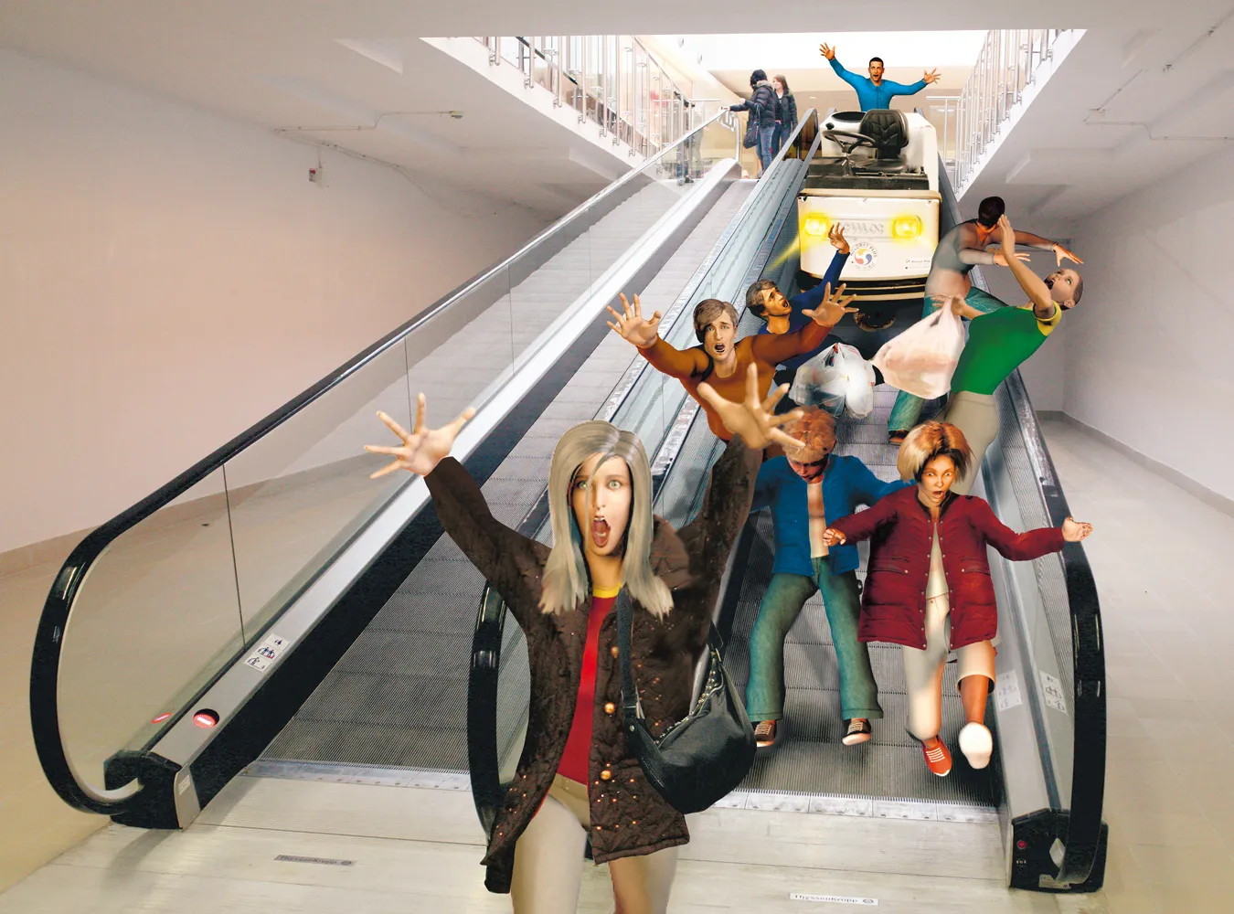 Gigantyczny odkurzacz poranił klientów w Białymstokusupermarketu