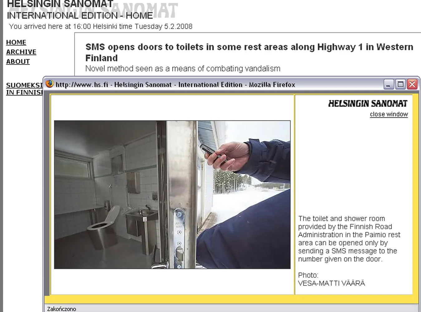 Za toaletę w Helsinkach zapłacisz SMSem