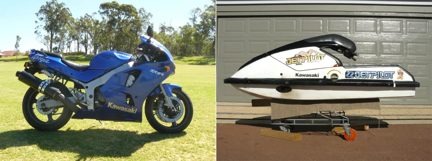 W skład oferty wchodzi m.in. motocykl, skuter wodny, samochód i rower