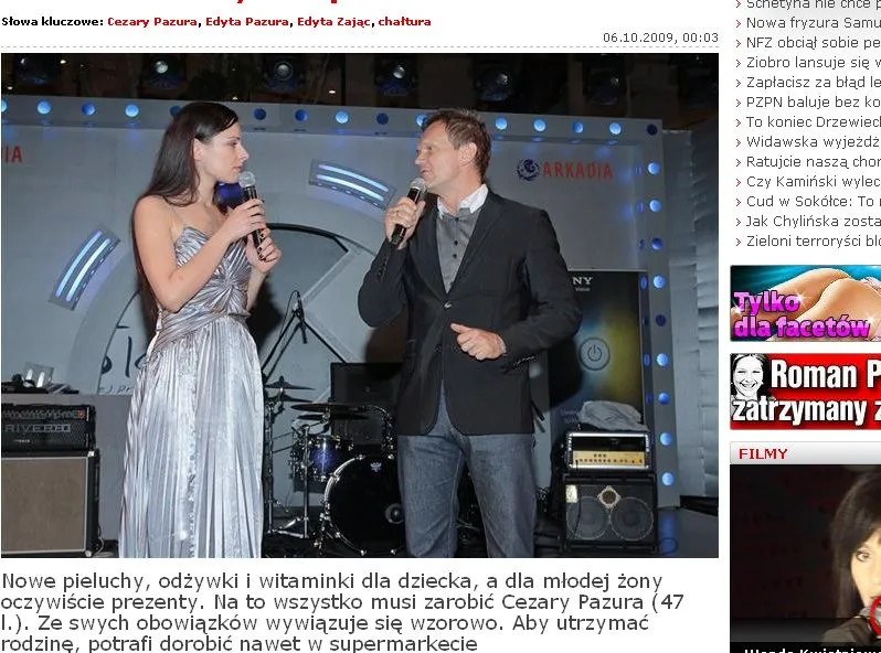 Cezary Pazura daje pokazy w supermarkecie