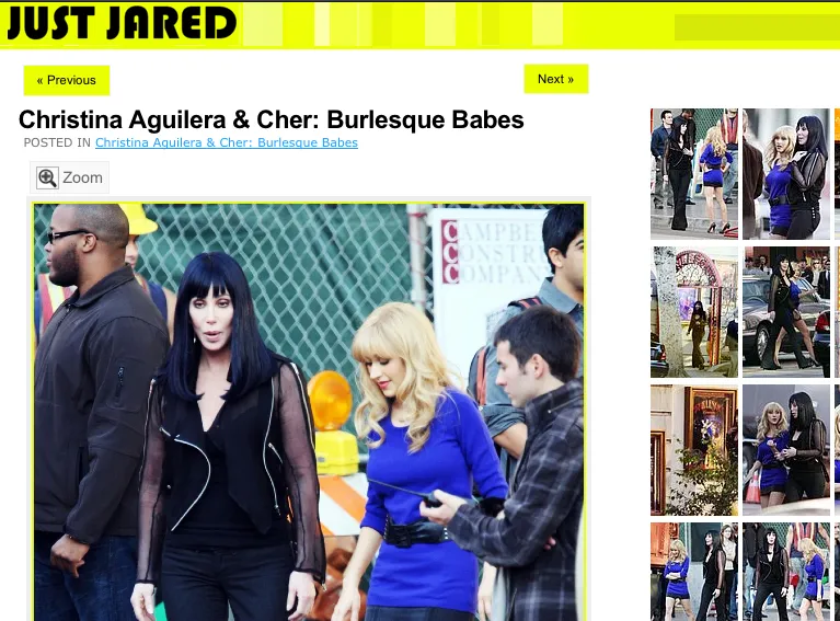 Cher i Christina Aquilera na planie  quot;Burlesque quot;