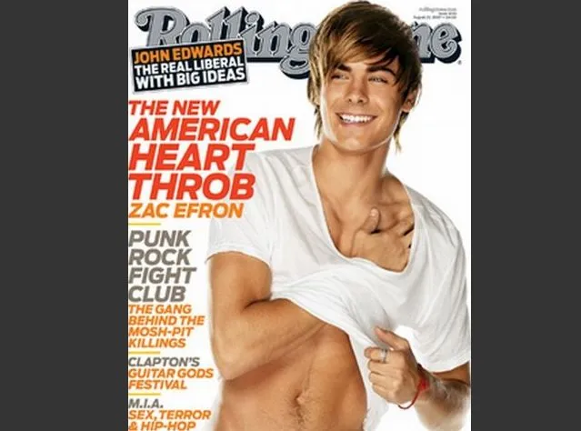 Znani faceci w białych koszulkach