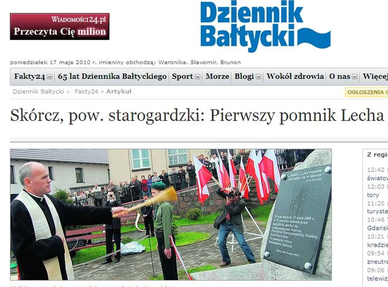 Oto pierwszy pomnik Lecha Kaczyńskiego