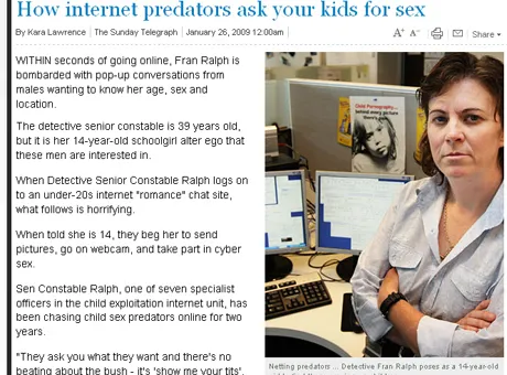 Kobieta detektyw ściga pedofilów