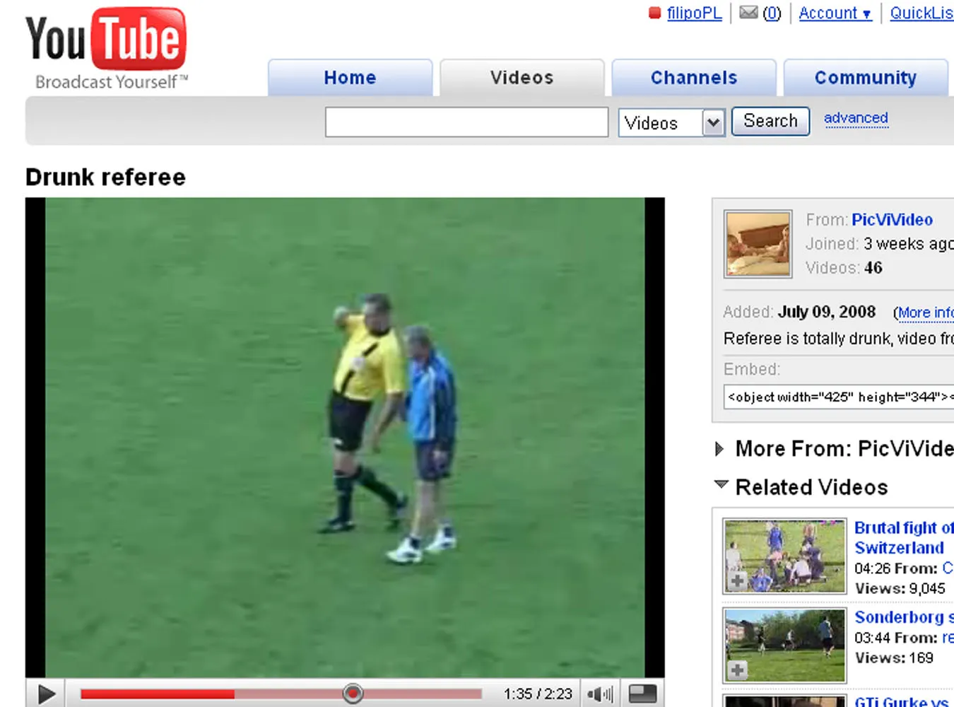 Zobacz, jak pijany sędzia zataczał się na meczu