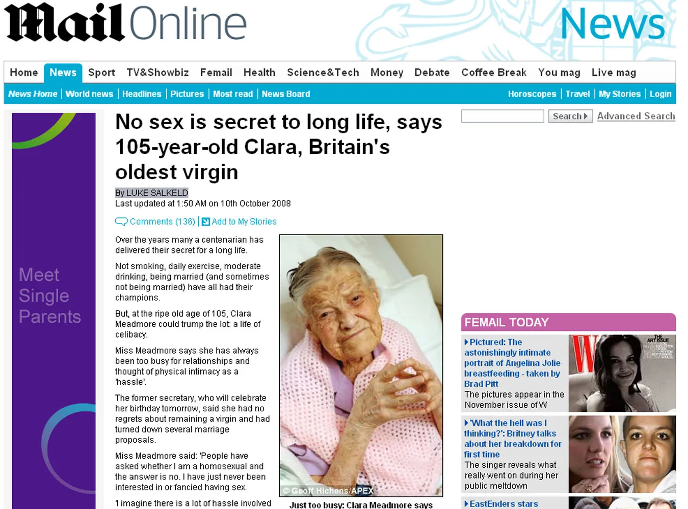 105-letnia Brytyjka Długo żyję, bo nie uprawiałam seksu