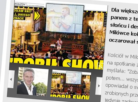 Kret oczarował słuchaczy w... kościele