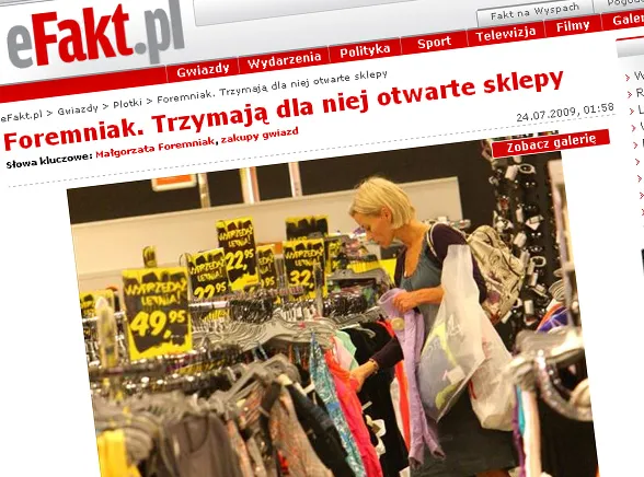 Foremniak robi zakupy po zamknięciu sklepów