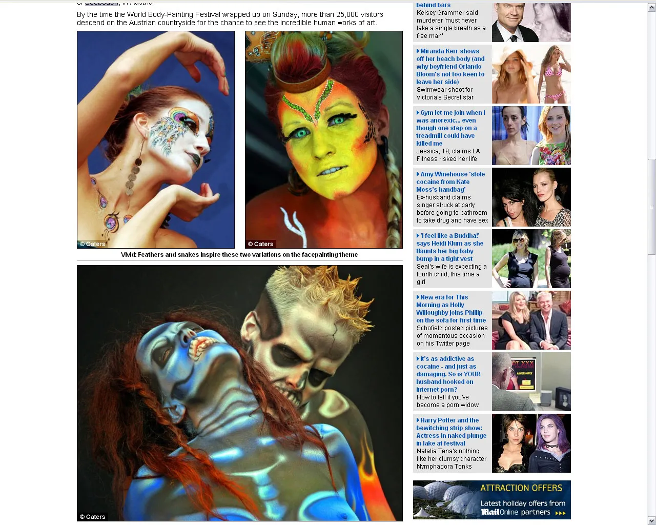 Zobacz malunki na ciałach modelek