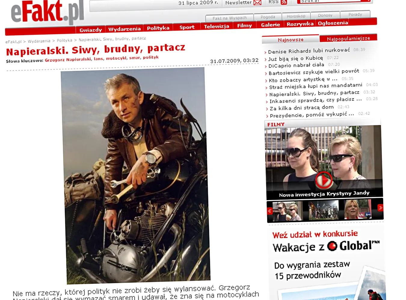 Lider SLD lansuje się na Jamesa Deana