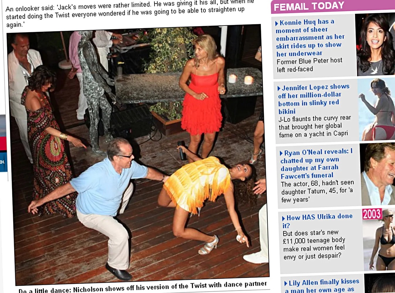 Zobacz Jacka Nicholsona wywijającego twista