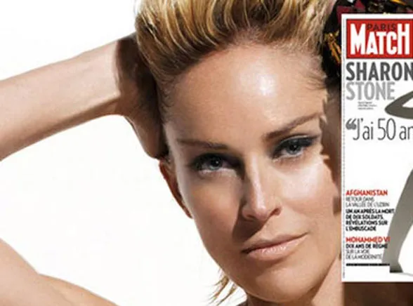 Sharon Stone topless w "Paris Match"!
