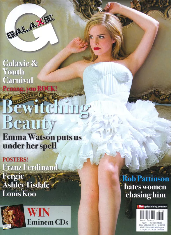 Emma Watson pozuje w bieli