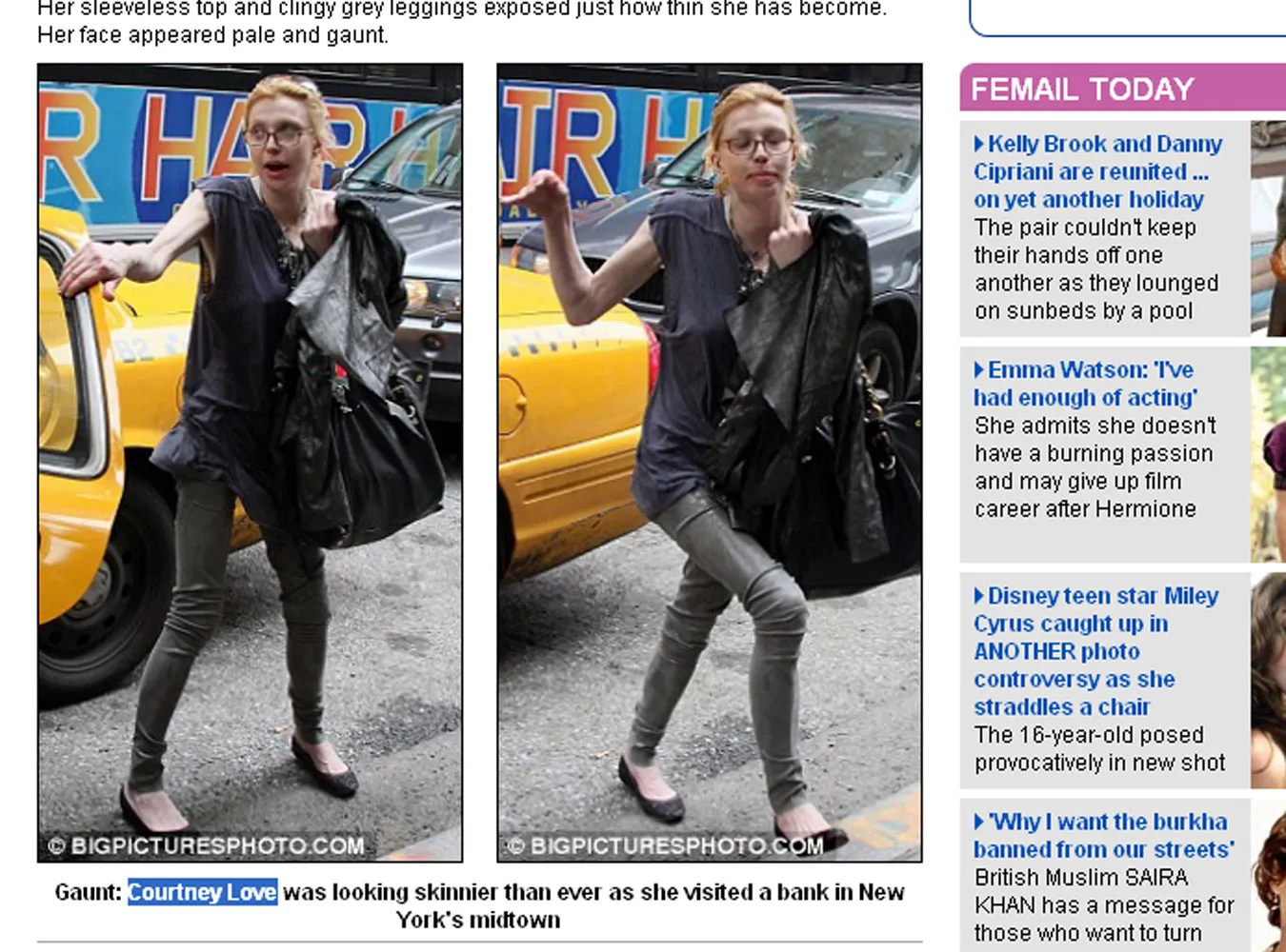 Kościotrupia chudość Courtney Love