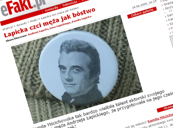 Żona Łapickiego myśli, że mąż jest młodszy?