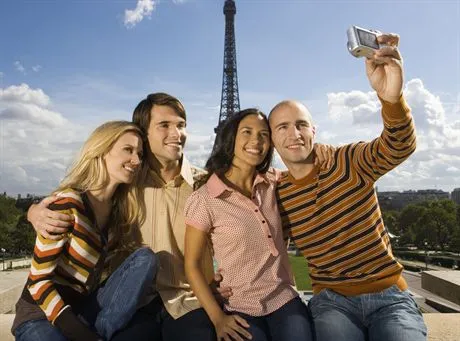 Paris, France --- Friends Photographing Themselves --- Image by  Randy FarisCorbis