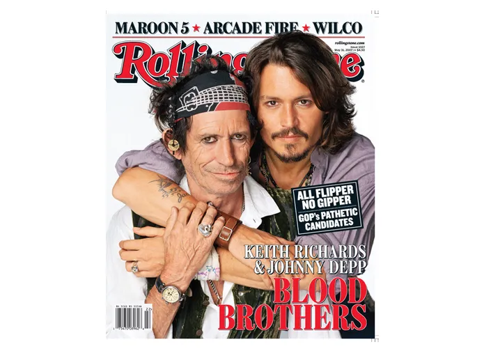 Keith Richards i Johnny Depp na okładce magazynu  quot;Rolling Stone quot;, maj 2007