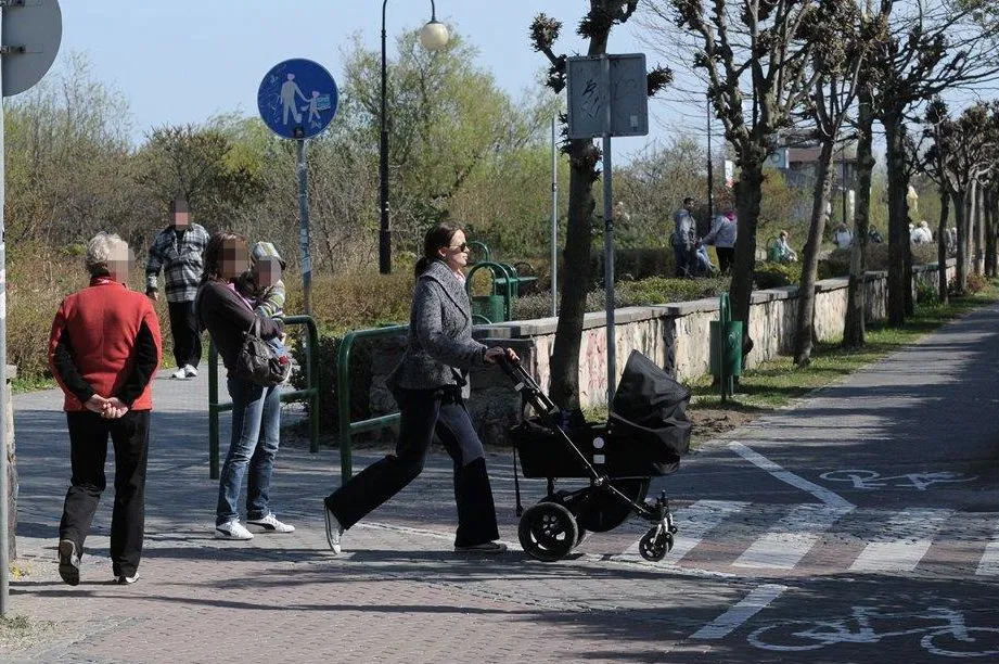 Anna Przybylska z wózkiem