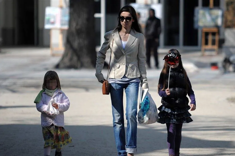 Marta Kaczyńska z dziećmi